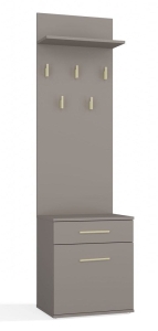 Wieszak, szafka na obuwie, duo, 50x35x180 cm, szary, mat