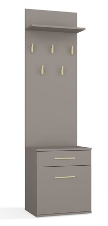 Wieszak, szafka na obuwie, duo, 50x35x180 cm, szary, mat