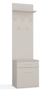Wieszak, szafka na obuwie, duo, 50x35x180 cm, beżowy, mat
