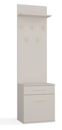 Wieszak, szafka na obuwie, duo, 50x35x180 cm, beżowy, mat
