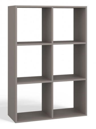Regał komorowy, 2x3, Malax, 110x30x75 cm, szary, mat