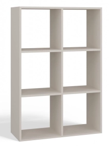 Regał komorowy, 2x3, Malax, 110x30x75 cm, beżowy, mat
