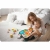 Pchacz, stolik edukacyjny, 2w1, Ricokids, biało-niebieski