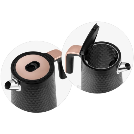 Czajnik elektryczny, 1,7L, Berdsen, czarno-miedziany