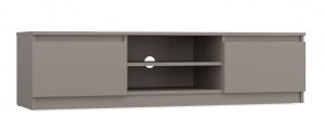 Szafka RTV, Malwa, 140x40x36 cm, szary, mat