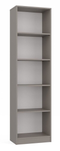 Klasyczny regał na książki, R50, 50x30x182 cm, szary, mat