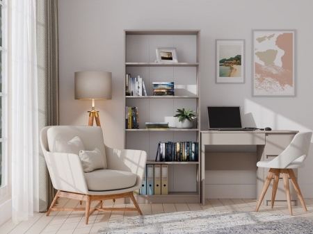 Regał, szafka, biblioteczka, R80, 80x30x182 cm, szary, mat