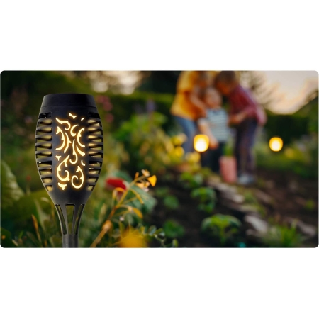 Lampka solarna, pochodnia, Ilumen, 2 szt