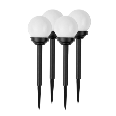 Lampka solarna, biała kula, Ilumen, 4 szt