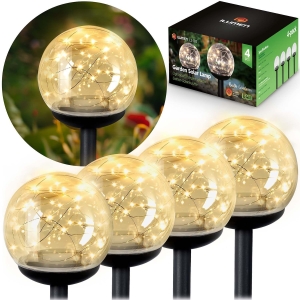Lampka solarna, przeźroczysta kula, Ilumen, 4 szt