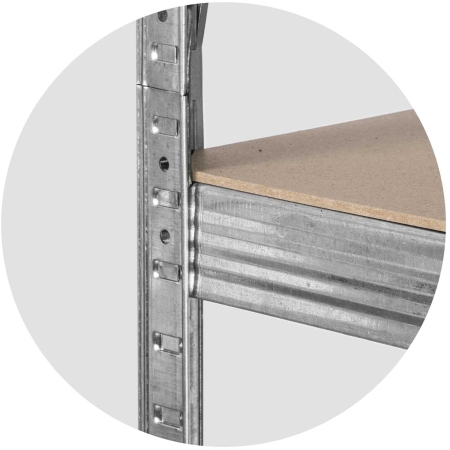 Regał metalowy, magazynowy, 2 szt, Plonos, 90x40x180 cm, srebrny