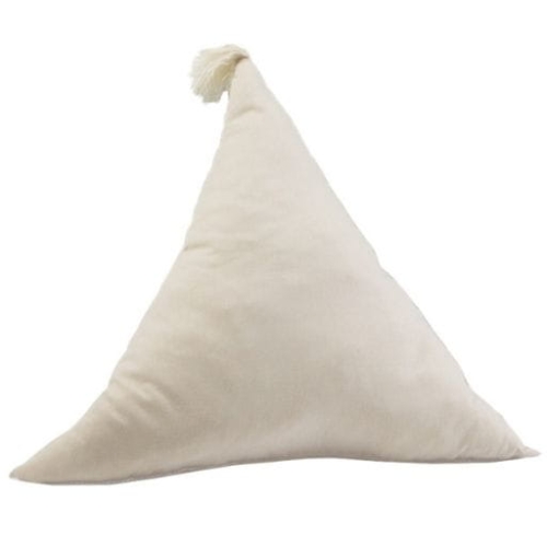 Przejdź do produktu Poduszka dla dziecka, trójkąt, beżowy z frędzelkiem, 40 cm