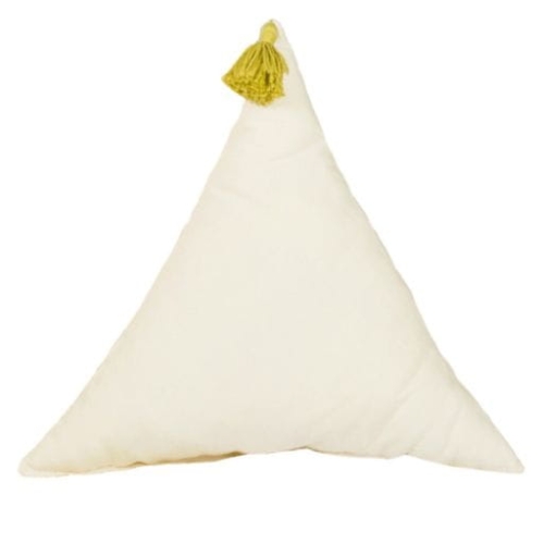 Przejdź do produktu Poduszka dla dziecka, trójkąt, Kremowy frędzelek, 40 cm