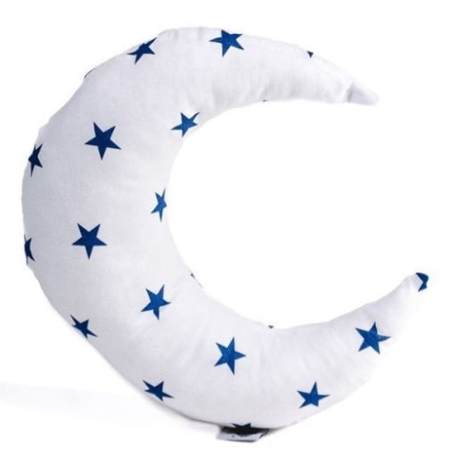 Przejdź do produktu Poduszka dla dziecka, księżyc, Niebieskie gwiazdki, 32x32 cm