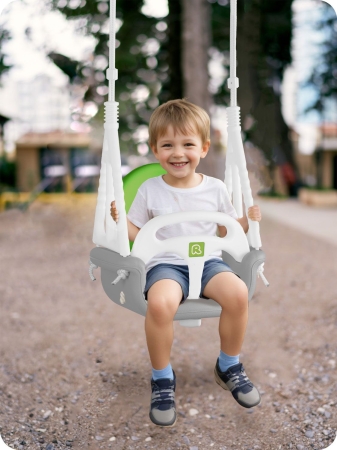 Huśtawka kubełkowa, 3w1, Ricokids, szarozielona