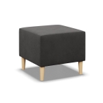 Pufa, podnóżek, MILO, mikrofaza, 51x51x40 cm, szary