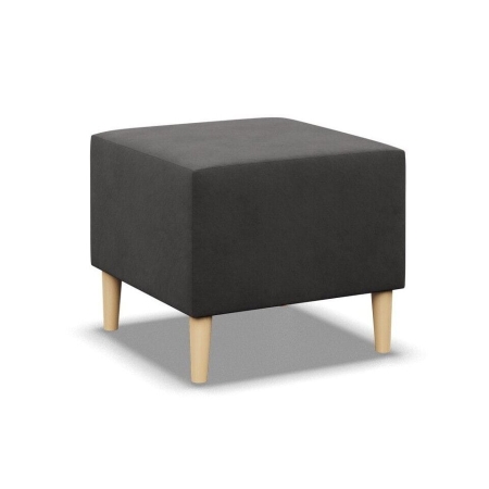 Pufa, podnóżek, MILO, mikrofaza, 51x51x40 cm, szary