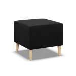 Pufa, podnóżek, MILO, mikrofaza, 51x51x40 cm, czarny
