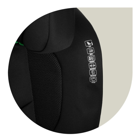 Fotelik samochodowy, Nukido, Louis Soft, czarny, 15-36 kg, ISOFIX