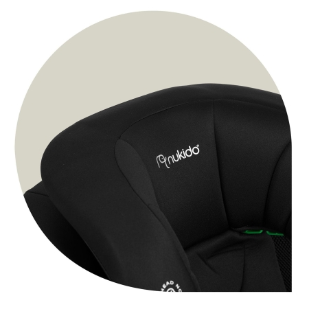 Fotelik samochodowy, Nukido, Louis Soft, czarny, 15-36 kg, ISOFIX
