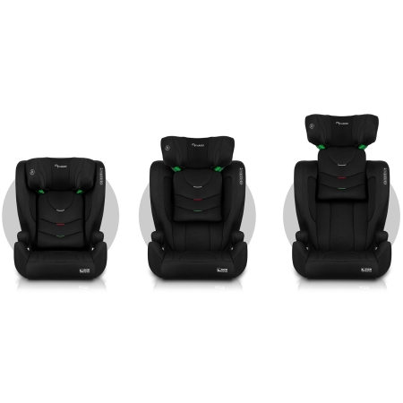 Fotelik samochodowy, Nukido, Louis Soft, czarny, 15-36 kg, ISOFIX