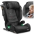 Fotelik samochodowy, Nukido, Louis Soft, czarno-szary, 15-36 kg, ISOFIX