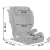 Fotelik samochodowy, Nukido, Louis Soft, czarno-szary, 15-36 kg, ISOFIX