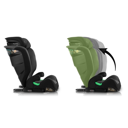 Fotelik samochodowy, Nukido, Louis Soft, czarno-szary, 15-36 kg, ISOFIX