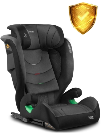 Fotelik samochodowy, Nukido, Louis Soft, czarno-szary, 15-36 kg, ISOFIX