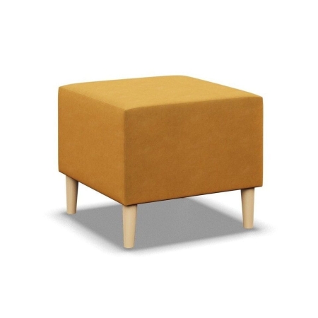 Pufa, podnóżek, MILO, velvet, 51x51x40 cm, żółty