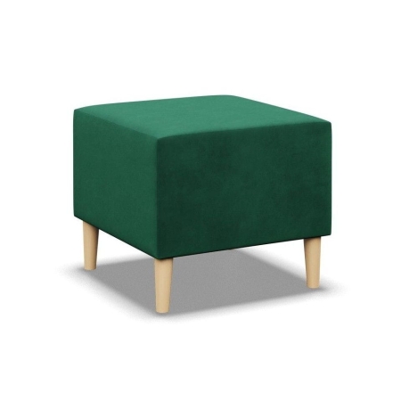 Pufa, podnóżek, MILO, velvet, 51x51x40 cm, butelkowa zieleń