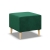 Pufa, podnóżek, MILO, velvet, 51x51x40 cm, butelkowa zieleń