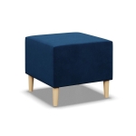Pufa, podnóżek, MILO, velvet, 51x51x40 cm, granatowy