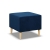 Pufa, podnóżek, MILO, velvet, 51x51x40 cm, granatowy