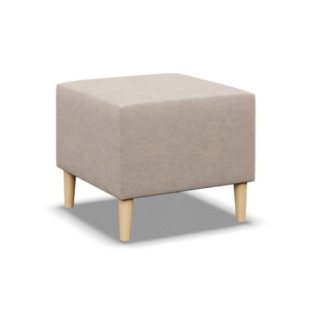 Pufa, podnóżek, MILO, velvet, 51x51x40 cm, beżowy
