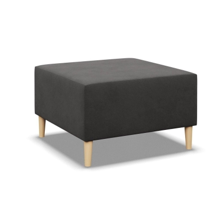 Pufa, podnóżek, MILO, mikrofaza, 71x71x40 cm, szary