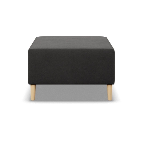 Pufa, podnóżek, MILO, mikrofaza, 71x71x40 cm, szary