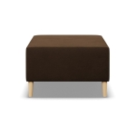 Pufa, podnóżek, MILO, mikrofaza, 71x71x40 cm, brązowy