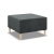 Pufa, podnóżek, MILO, velvet, 71x71x40 cm, ciemny szary