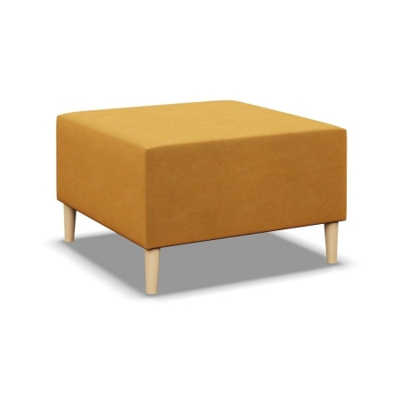 Pufa, podnóżek, MILO, velvet, 71x71x40 cm, żółty