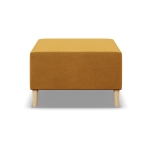 Pufa, podnóżek, MILO, velvet, 71x71x40 cm, żółty