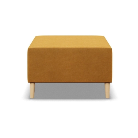 Pufa, podnóżek, MILO, velvet, 71x71x40 cm, żółty