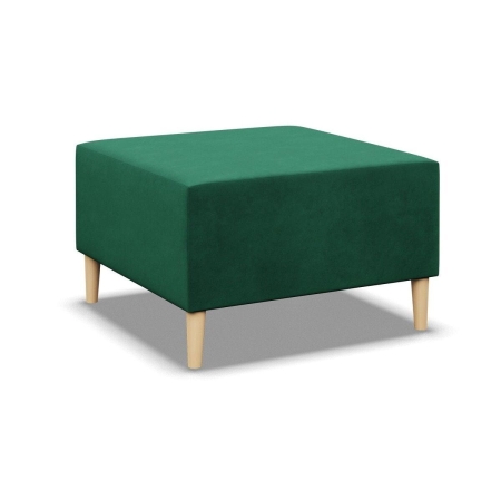 Pufa, podnóżek, MILO, velvet, 71x71x40 cm, butelkowa zieleń