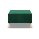 Pufa, podnóżek, MILO, velvet, 71x71x40 cm, butelkowa zieleń