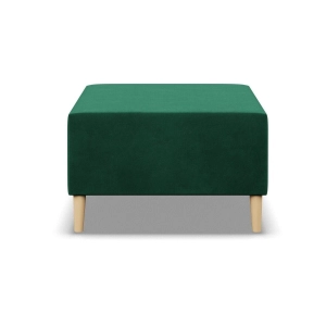 Pufa, podnóżek, MILO, velvet, 71x71x40 cm, butelkowa zieleń