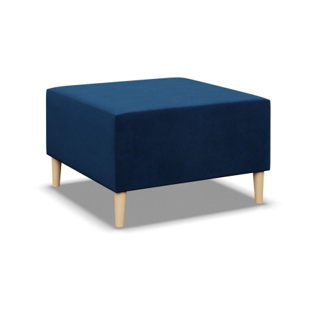Pufa, podnóżek, MILO, velvet, 71x71x40 cm, granatowy