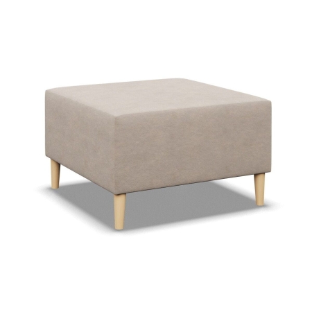 Pufa, podnóżek, MILO, velvet, 71x71x40 cm, beżowy