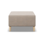 Pufa, podnóżek, MILO, velvet, 71x71x40 cm, beżowy