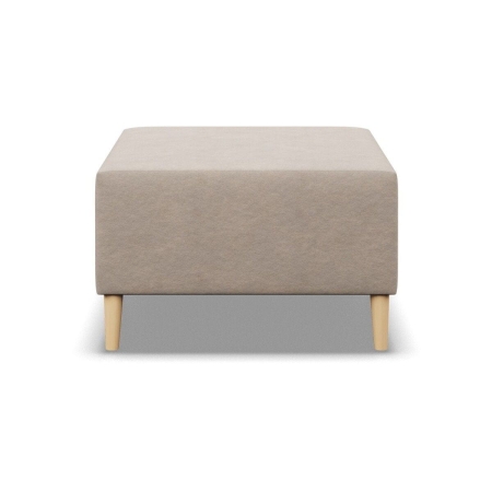 Pufa, podnóżek, MILO, velvet, 71x71x40 cm, beżowy