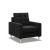 Fotel skandynawski, MILO, Mikrofaza, 75x92x92 cm, czarny